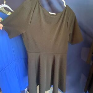 Black scoop neck dress